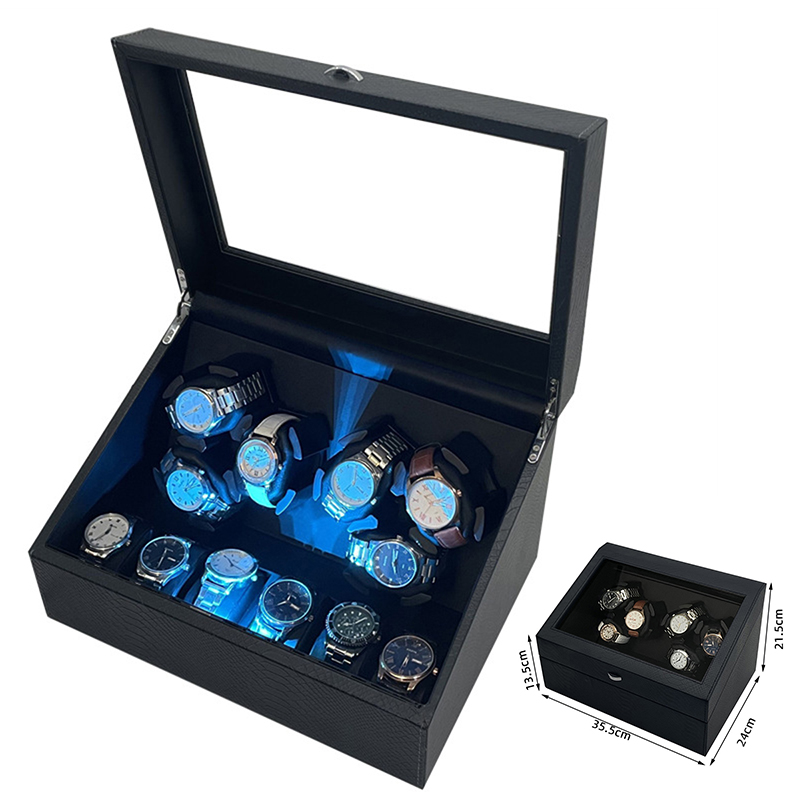 Jewelry And Watches Stores - กล่องหมุนนาฬิกาสำหรับนาฬิกาอัตโนมัติ กล่องใส่ 6 เรือน หมุนได้ ใช้โชว์ในร้านขายเครื่องประดับ