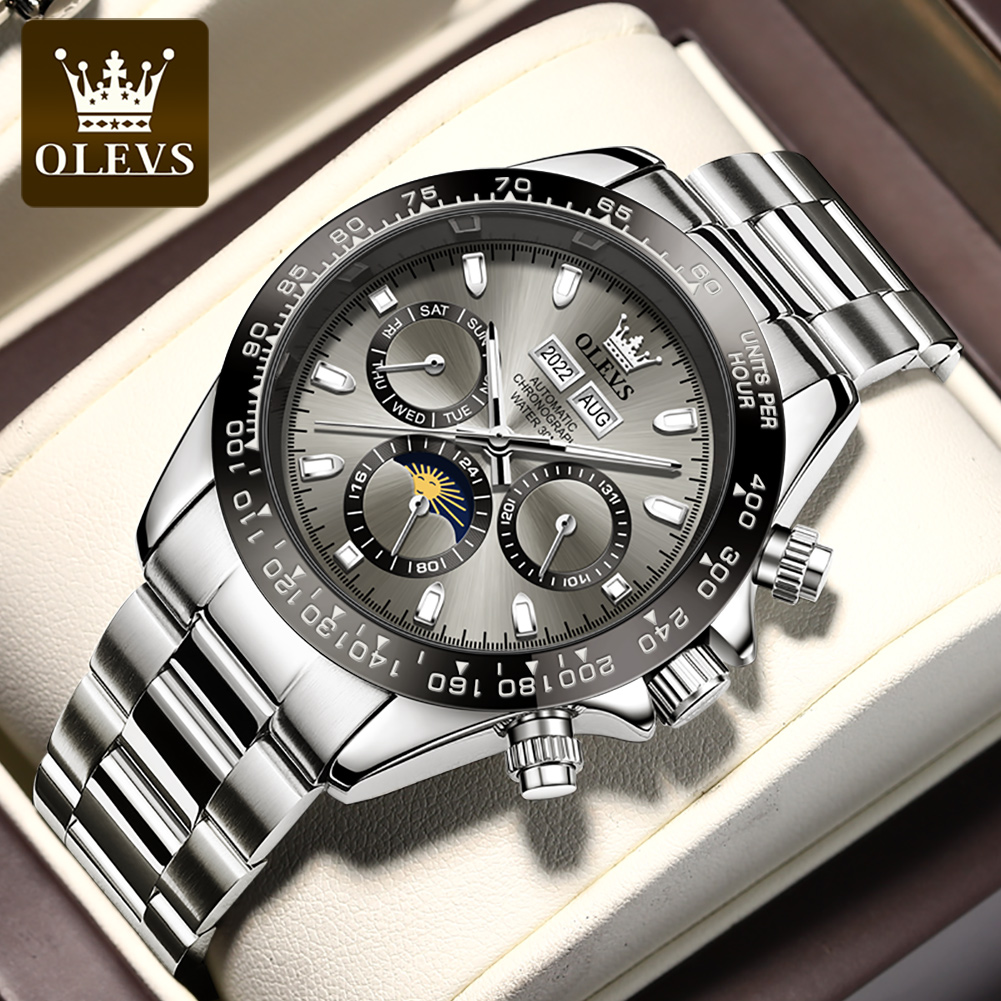 Seiko Watch Presage - OLEVS 6654 Luxury Mens นาฬิกา Chronograph