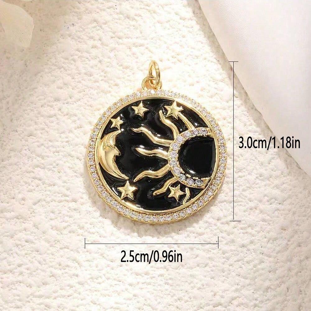 จี้รูปหัวใจเคลือบเซอร์คอนทองแด - Moon Star Earrings บทวิจารณ์และราคา