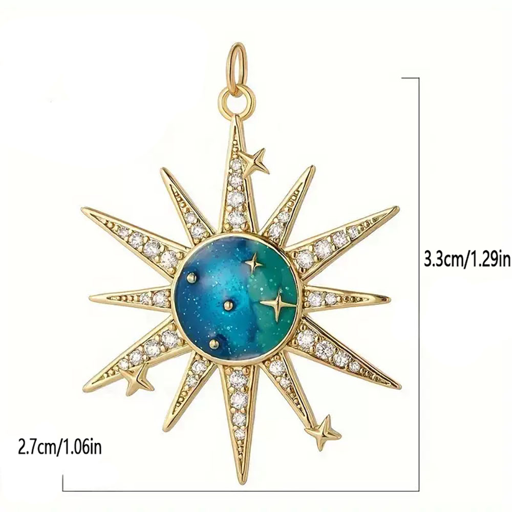 จี้รูปหัวใจเคลือบเซอร์คอนทองแด - Moon Star Earrings บทวิจารณ์และราคา