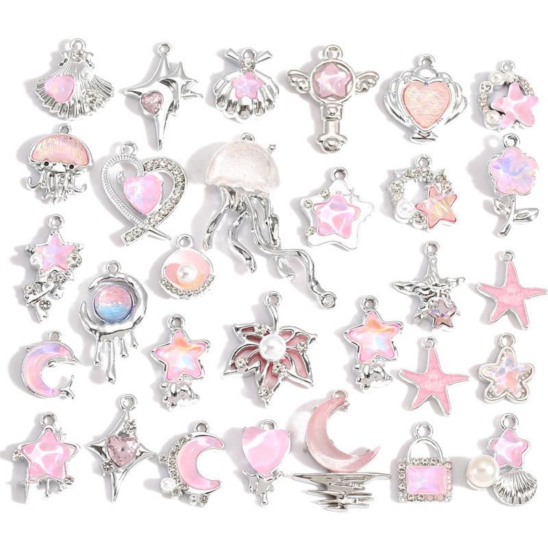 จี้รูปดาวและพระจันทร์โลหะผสม ป - Moon Star Earrings บทวิจารณ์และราคา