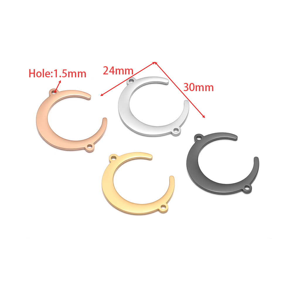 จี้รูปพระจันทร์สแตนเลส 5 ชิ้น  - Moon Star Earrings บทวิจารณ์และราคา