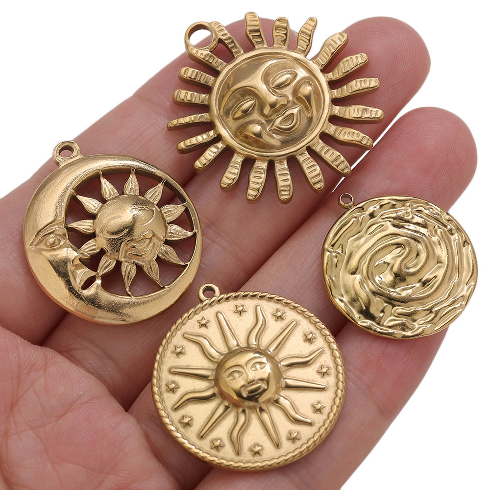 จี้ทอง PVD 5 ชิ้น สแตนเลสสตีล  - Moon Star Earrings บทวิจารณ์และราคา