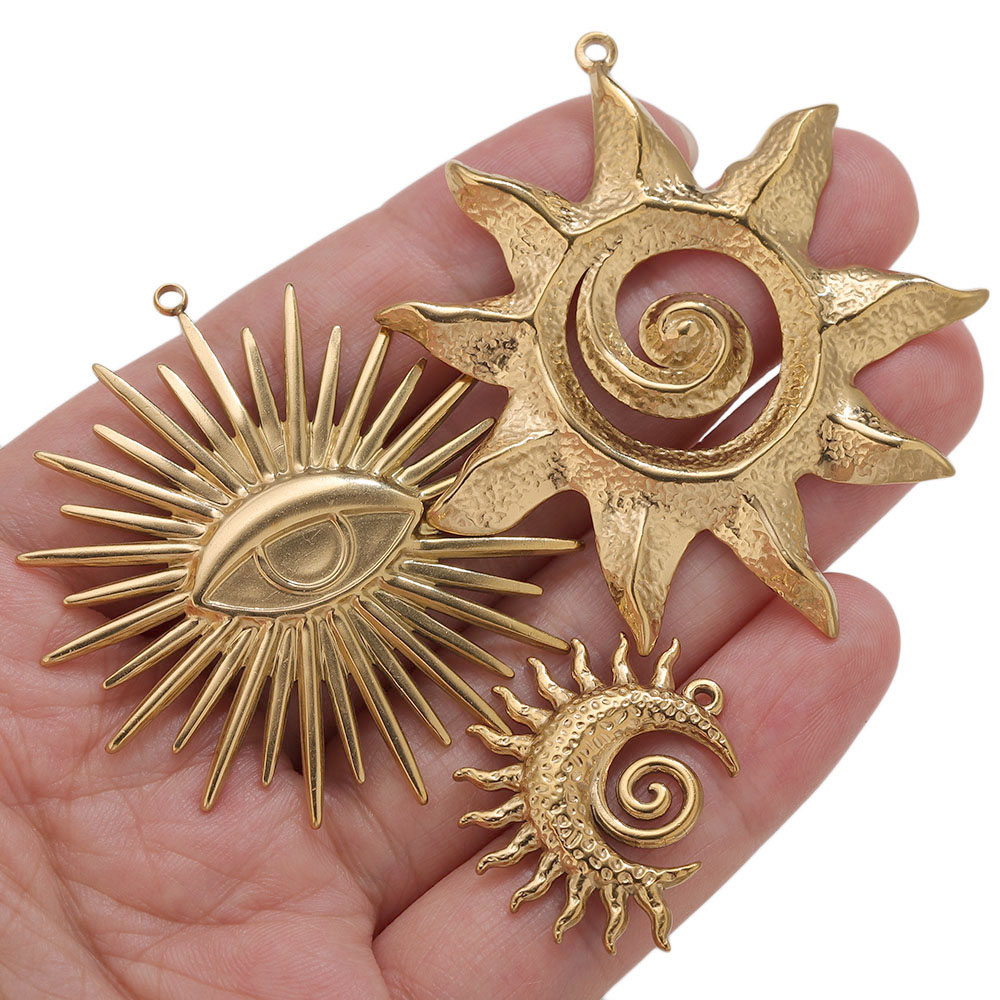 จี้ทอง PVD 5 ชิ้น สแตนเลสสตีล  - Moon Star Earrings บทวิจารณ์และราคา