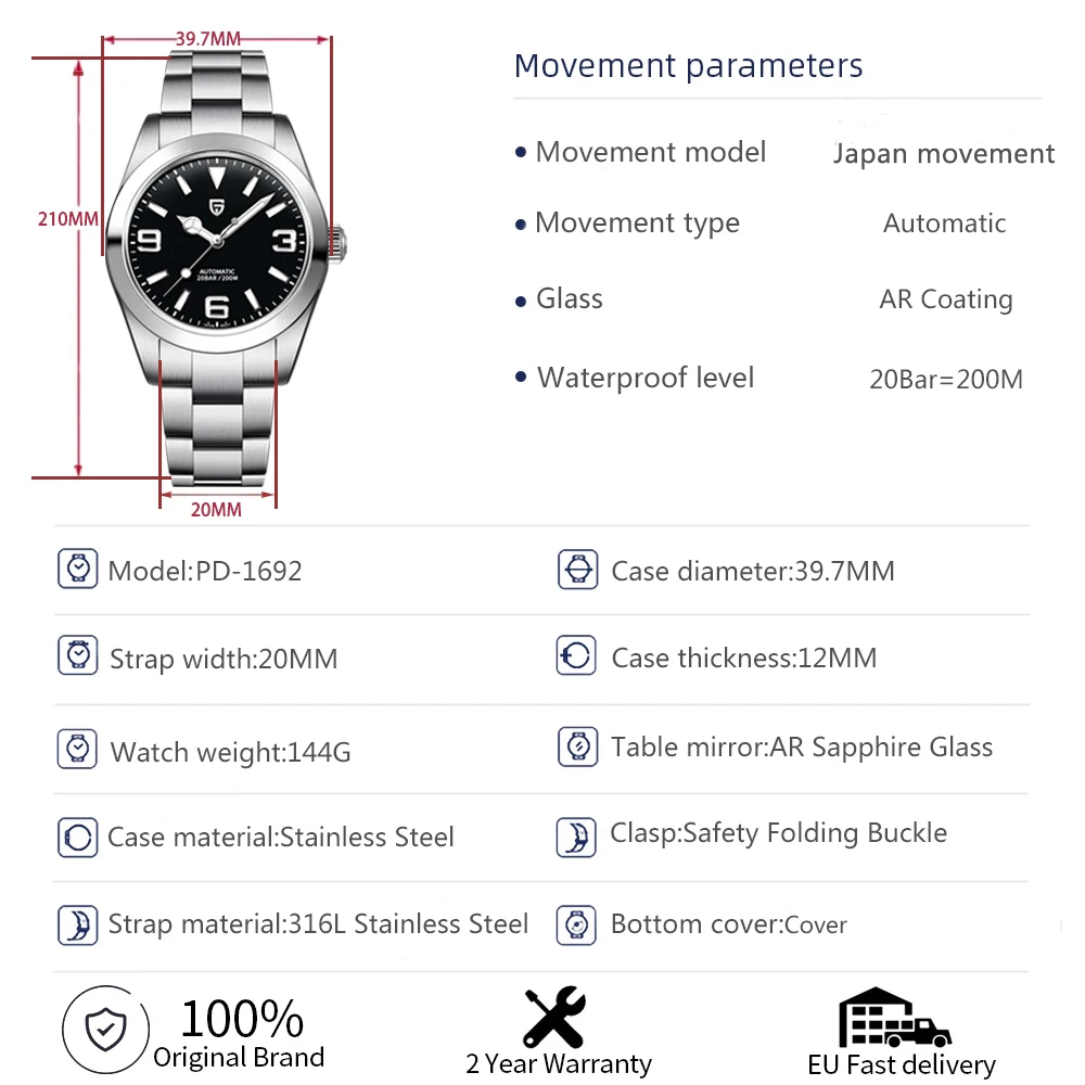 2025 ใหม่PAGANI DESIGN 40 มม.น - Seiko Watch Presage บทวิจารณ์และราคา