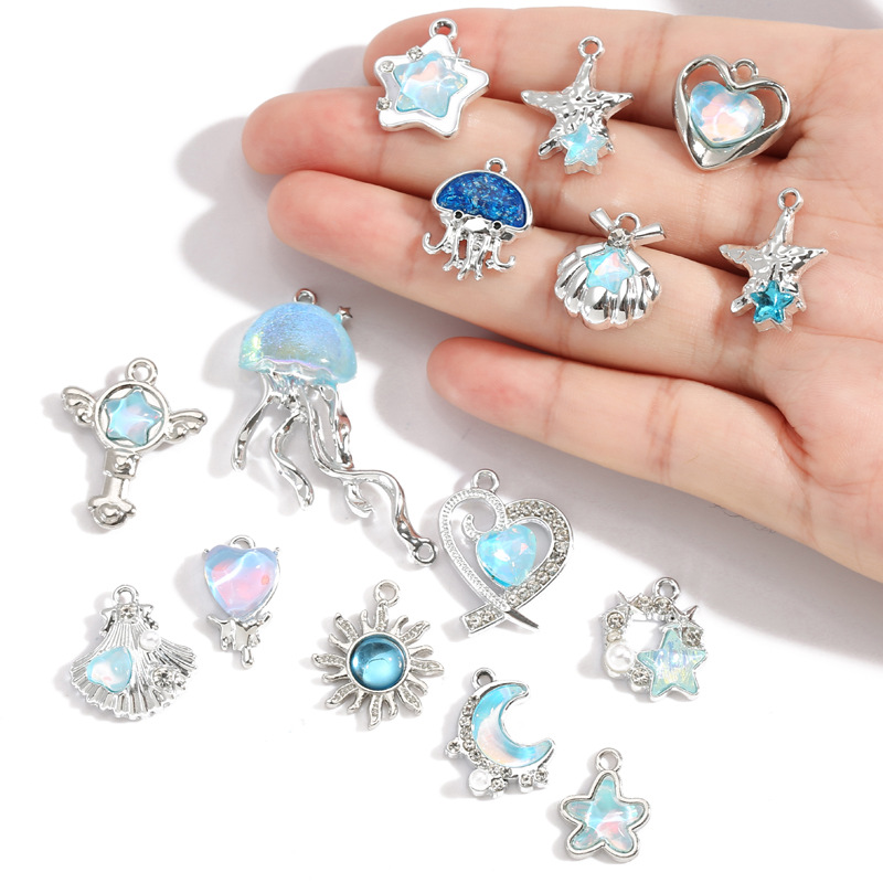10 ชิ้น จี้รูปดาว พระจันทร์ พร - Moon Star Earrings บทวิจารณ์และราคา