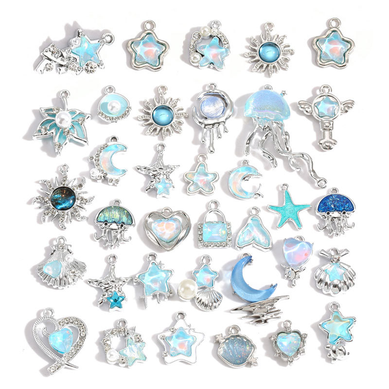 10 ชิ้น จี้รูปดาว พระจันทร์ พร - Moon Star Earrings บทวิจารณ์และราคา