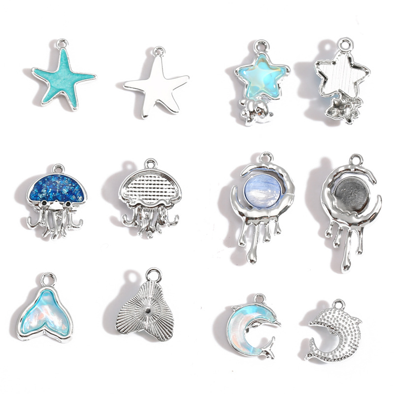 10 ชิ้น จี้รูปดาว พระจันทร์ พร - Moon Star Earrings บทวิจารณ์และราคา