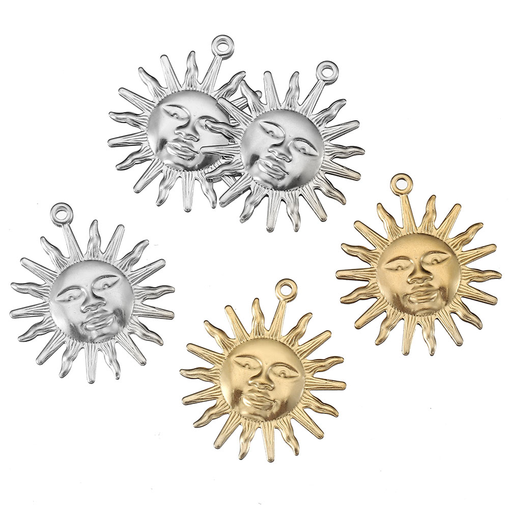 5 ชิ้นสแตนเลสสตีลจี้รูปดวงอาทิ - Moon Star Earrings บทวิจารณ์และราคา
