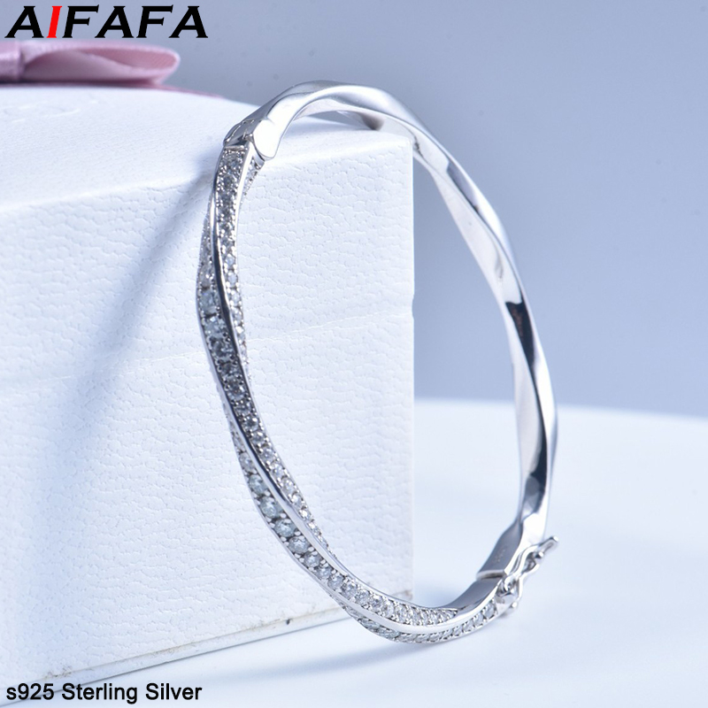 กำไลข้อมือเงินแท้ s925 สำหรับผ - Cuff Bangle Bracelet บทวิจารณ์และราคา