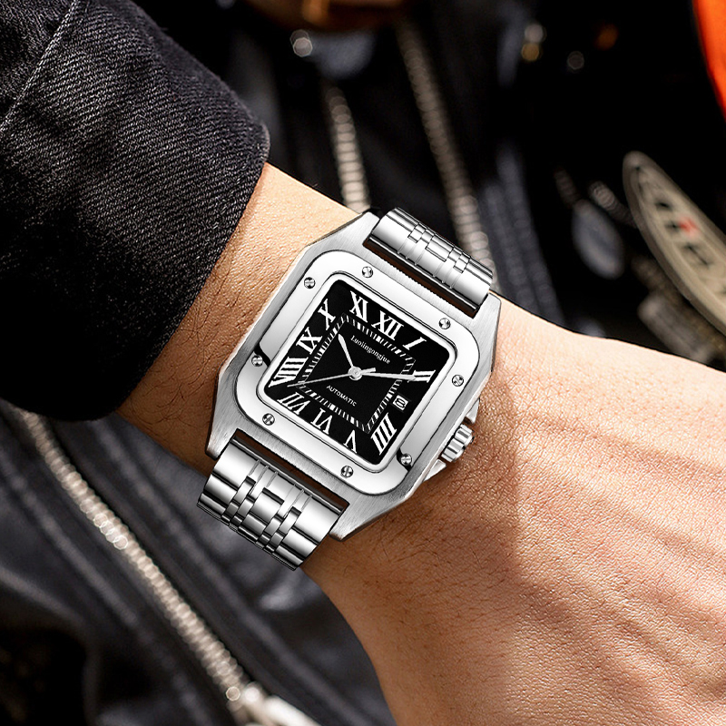 นาฬิกาข้อมือกลไกอัตโนมัติทรงสี - Cartier Watch Santos บทวิจารณ์และราคา