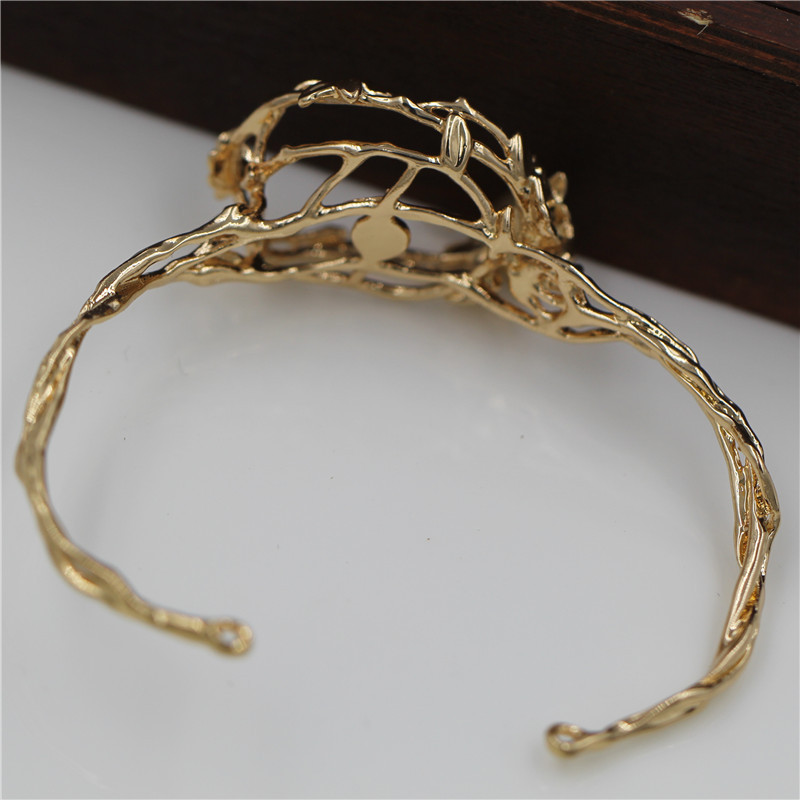 กำไลข้อมือรูปใบไม้ดอกไม้ 5 ชิ้ - Cuff Bangle Bracelet บทวิจารณ์และราคา