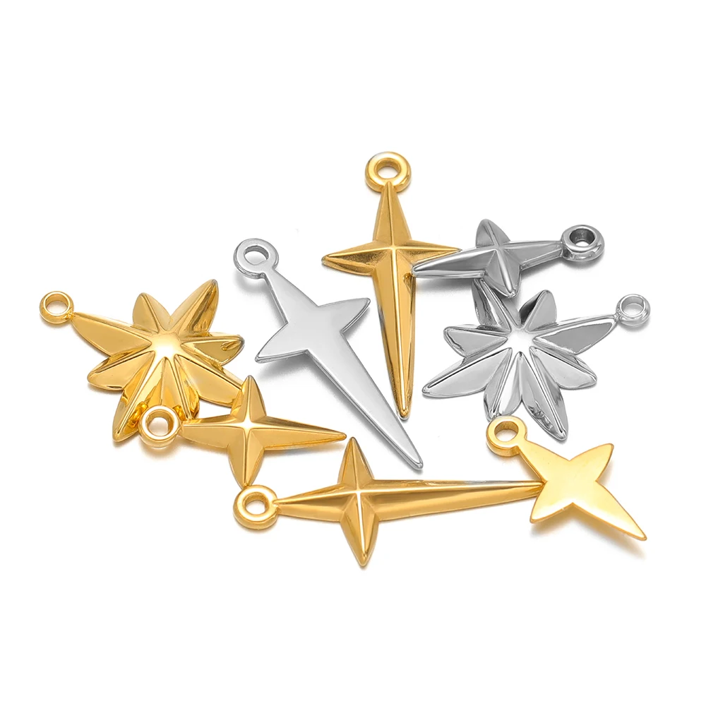 5pcs คุณภาพสูงสแตนเลสสตีล CROS - Moon Star Earrings บทวิจารณ์และราคา