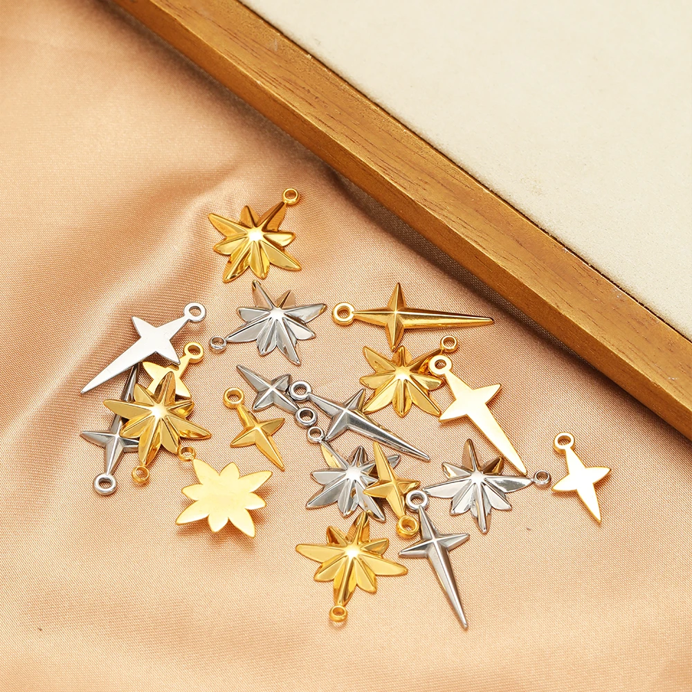 5pcs คุณภาพสูงสแตนเลสสตีล CROS - Moon Star Earrings บทวิจารณ์และราคา